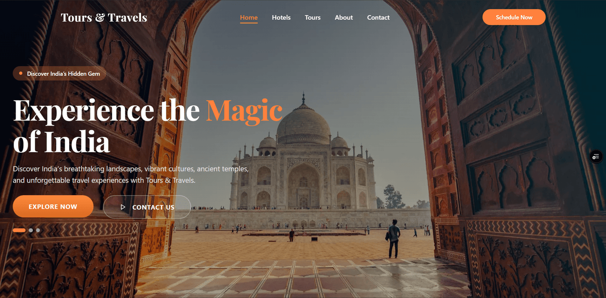 Tours & Travels Website Template