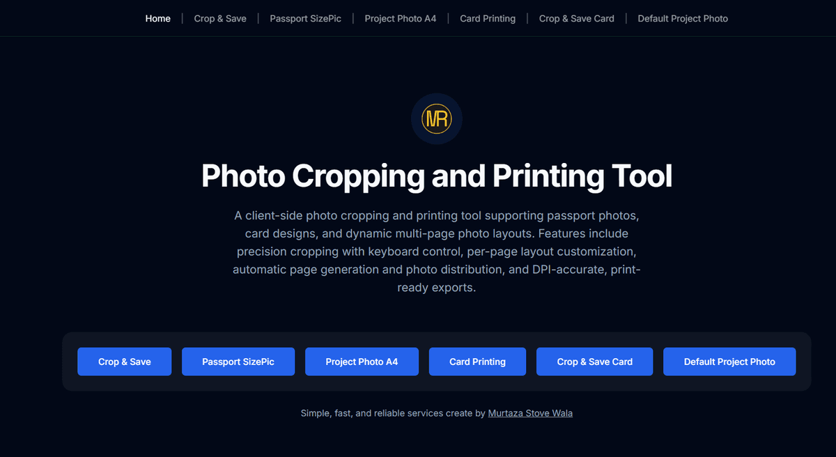 Passport Photo Generator project screenshot